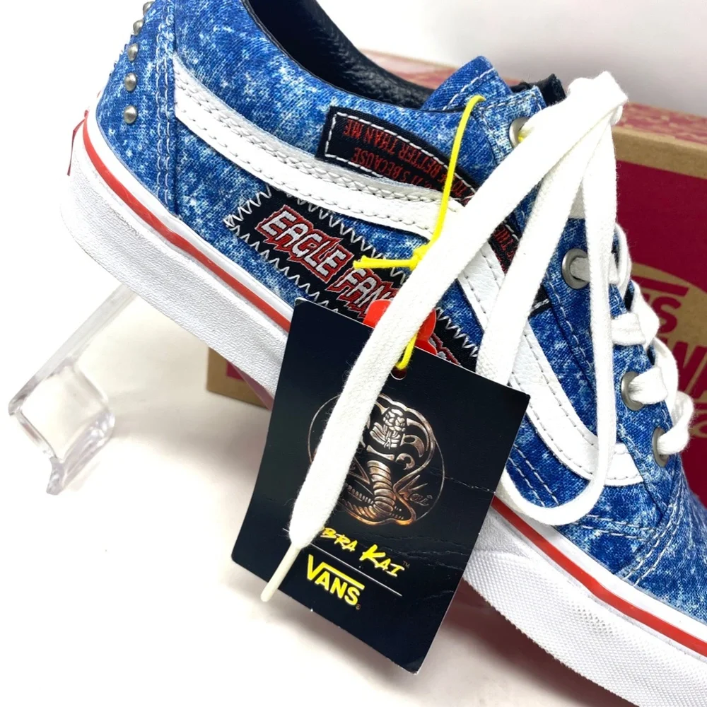 VANS Old Skool Shoe Cobra Kai Multi Canvas Sneakers Low Women's Size VN0A3WKT6GL